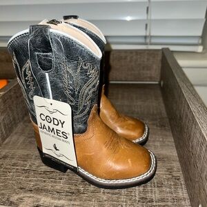 Cody James Kids Brown and Black Western Boots